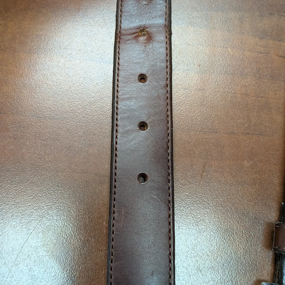 Brighton Dark Brown‎ Leather Belt with Silver Buckle